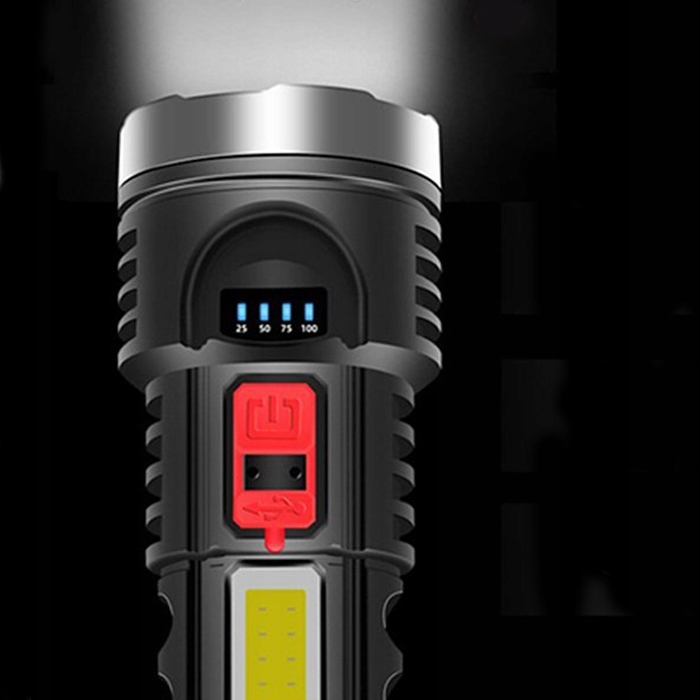 Latarka taktyczna wojskowa usb akumulatorowa wskaźnik baterii LED osl + COB 9 Latarka taktyczna wojskowa usb akumulatorowa wskaźnik baterii LED osl + COB - obrazek 9