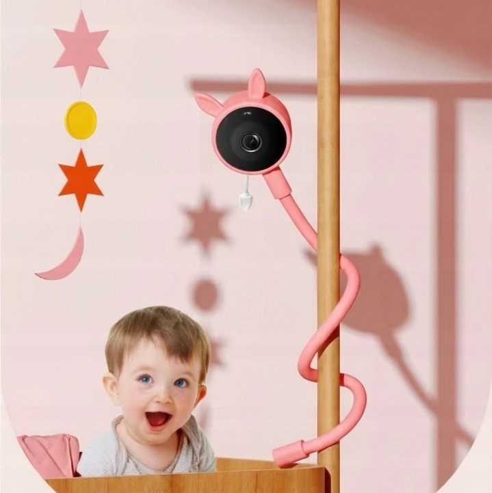 Elektroniczna niania kamera obrotowa 2 uchwyty tuya wifi aplikacja różowa 7 Elektroniczna niania kamera obrotowa 2 uchwyty tuya wifi aplikacja różowa - obrazek 7