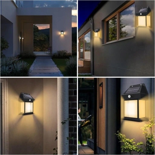 Lampa ogrodowa solarna kinkiet elewacyjny ścienny 1w LED z czujnikiem 11 Lampa ogrodowa solarna kinkiet elewacyjny ścienny 1w LED z czujnikiem - obrazek 11