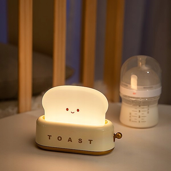 Lampka nocna LED dla dzieci do zasypiania toster na akumlator ściemnialna 5 Lampka nocna LED dla dzieci do zasypiania toster na akumlator ściemnialna - obrazek 5