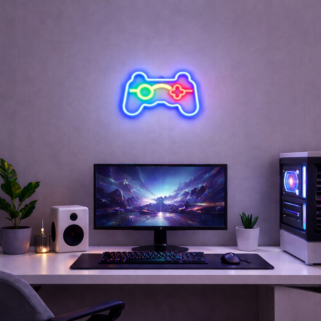Lampka nocna neon pokój dziecięcy pad LED pokój gamemingowy usb baterie 5 Lampka nocna neon pokój dziecięcy pad LED pokój gamemingowy usb baterie - obrazek 5