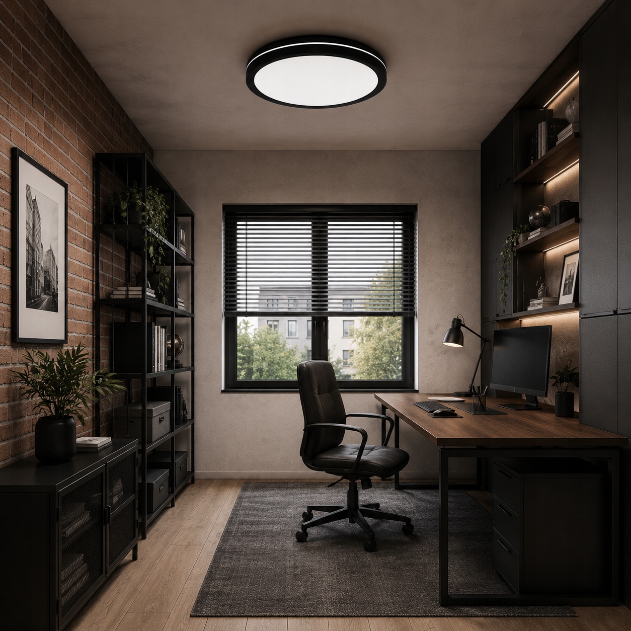 Plafon lampa sufitowa natynkowa LED 18w zmienna barwa światła CCT czarna 7 Plafon lampa sufitowa natynkowa LED 18w zmienna barwa światła CCT czarna - obrazek 7