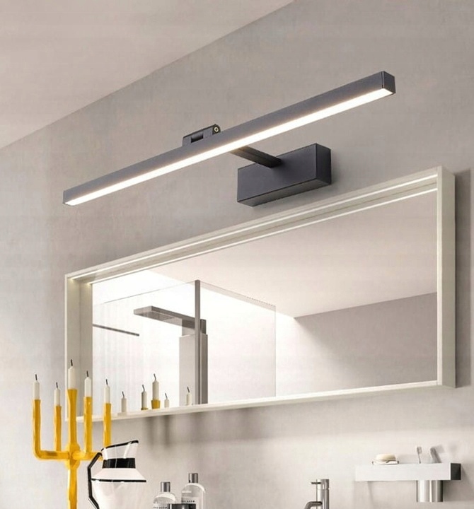 Kinkiet łazienkowy LED 14w nad lustro czarny barwa biała neutralna 60cm 9 Kinkiet łazienkowy LED 14w nad lustro czarny barwa biała neutralna 60cm - obrazek 9