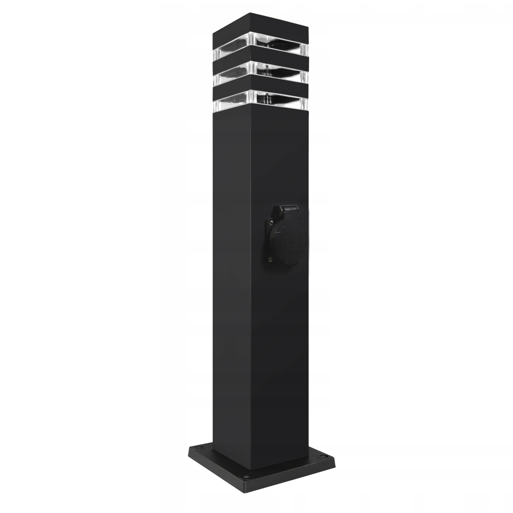 Lampa ogrodowa słupek z gniazdem 230v LED E27 60cm z gniazdem aluminium 13 Lampa ogrodowa słupek z gniazdem 230v LED E27 60cm z gniazdem aluminium - obrazek 13