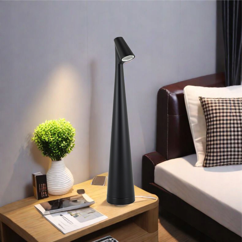 Lampka biurkowa LED 1w CCT lampka stołowa z akumulatorem kabel usb-c czarna 8 Lampka biurkowa LED 1w CCT lampka stołowa z akumulatorem kabel usb-c czarna - obrazek 8