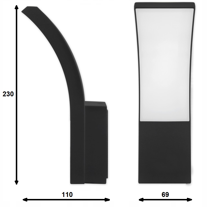 Lampa elewacyjna na taras nad garaż lampa zewnętrzna LED 9w IP54 5 Lampa elewacyjna na taras nad garaż lampa zewnętrzna LED 9w IP54 - obrazek 5