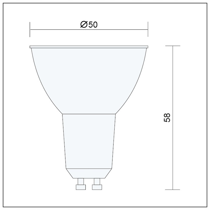 Żarówka LED GU10 8w barwa biała zimna 6500k smd niemrugająca 5 Żarówka LED GU10 8w barwa biała zimna 6500k smd niemrugająca - obrazek 5