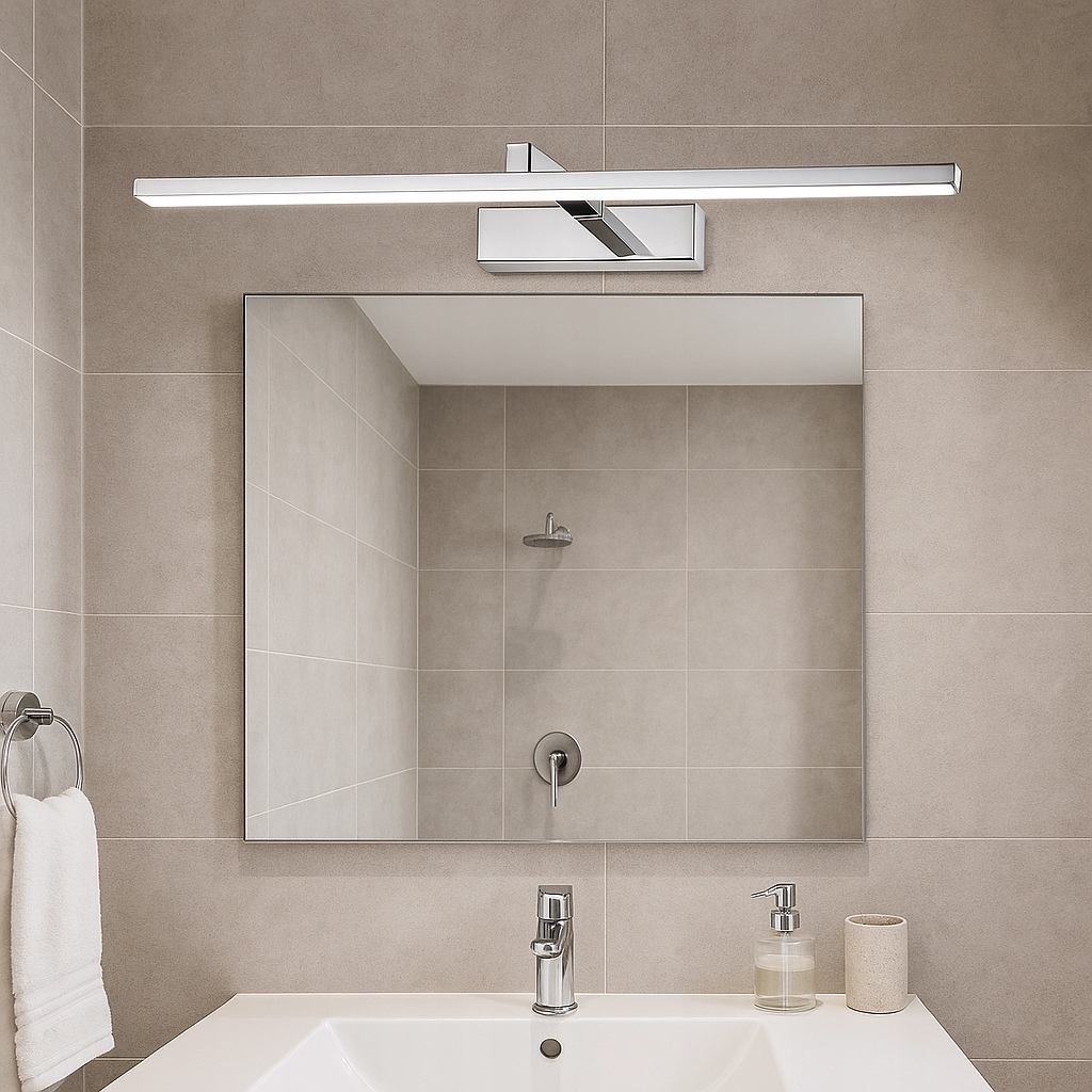 Kinkiet łazienkowy lampa nad lustro obraz LED 12w chrom metal 60cm IP44 5 Kinkiet łazienkowy lampa nad lustro obraz LED 12w chrom metal 60cm IP44 - obrazek 5
