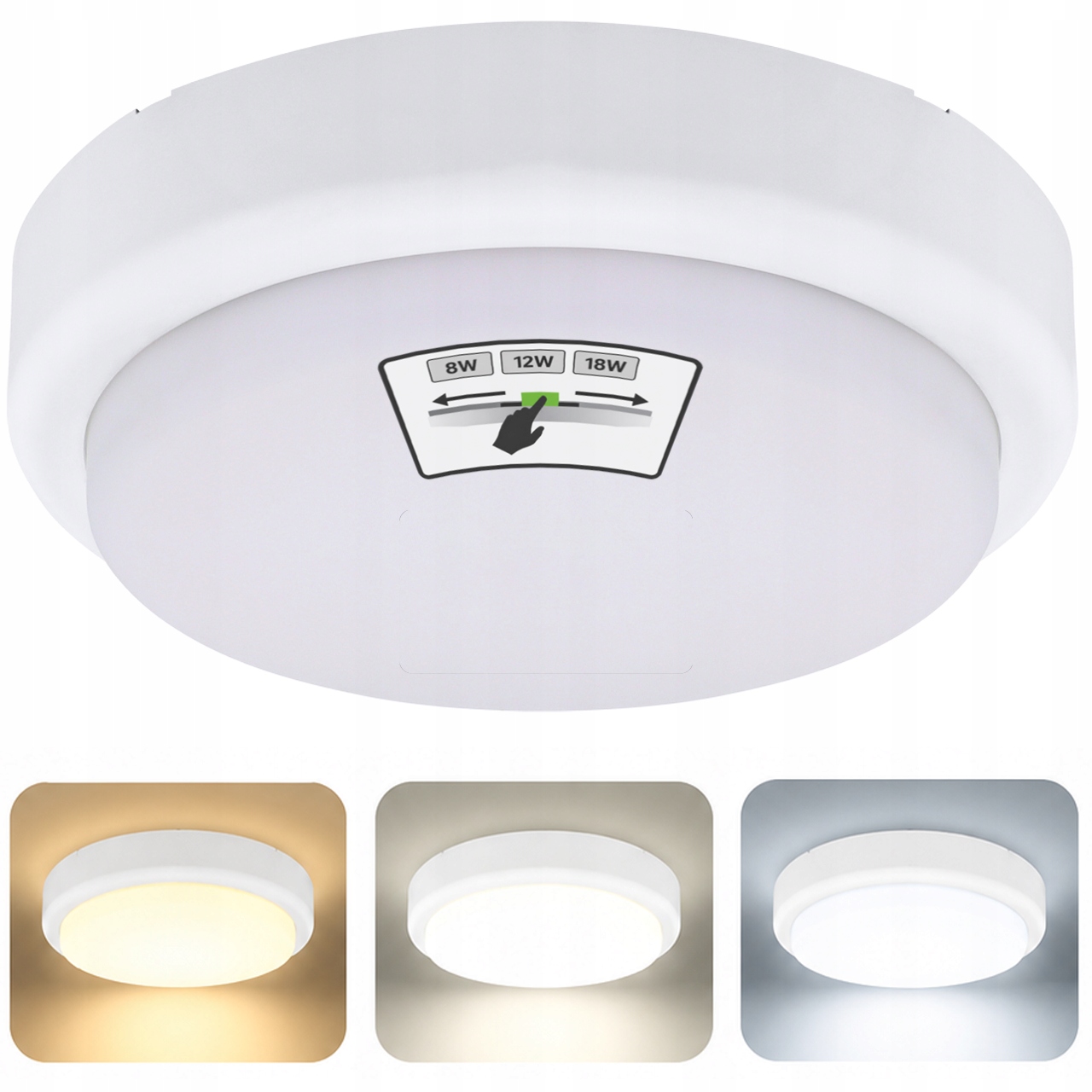 Plafon zewnętrzny lampa sufitowa łazienkowa LED 8w / 12w / 18w IP65 CCT 1 Plafon zewnętrzny lampa sufitowa łazienkowa LED 8w / 12w / 18w IP65 CCT