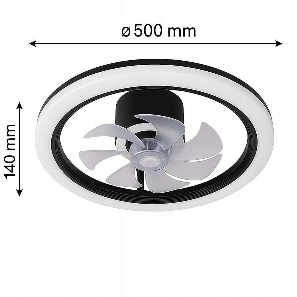 Wentylator wiatrak sufitowy domowy lampa LED 45w CCT pilot aplikacja pamięć 10 Wentylator wiatrak sufitowy domowy lampa LED 45w CCT pilot aplikacja pamięć - obrazek 10