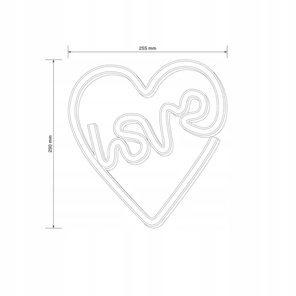 Lampka nocna neon pokój dziecięcy serce love LED ślub dekoracja usb baterie 8 Lampka nocna neon pokój dziecięcy serce love LED ślub dekoracja usb baterie - obrazek 8