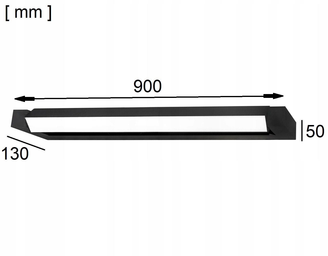 Kinkiet łazienkowy LED 32w (2x16w) nad lustro czarny IP54 dwukierunkowy 5 Kinkiet łazienkowy LED 32w (2x16w) nad lustro czarny IP54 dwukierunkowy - obrazek 5