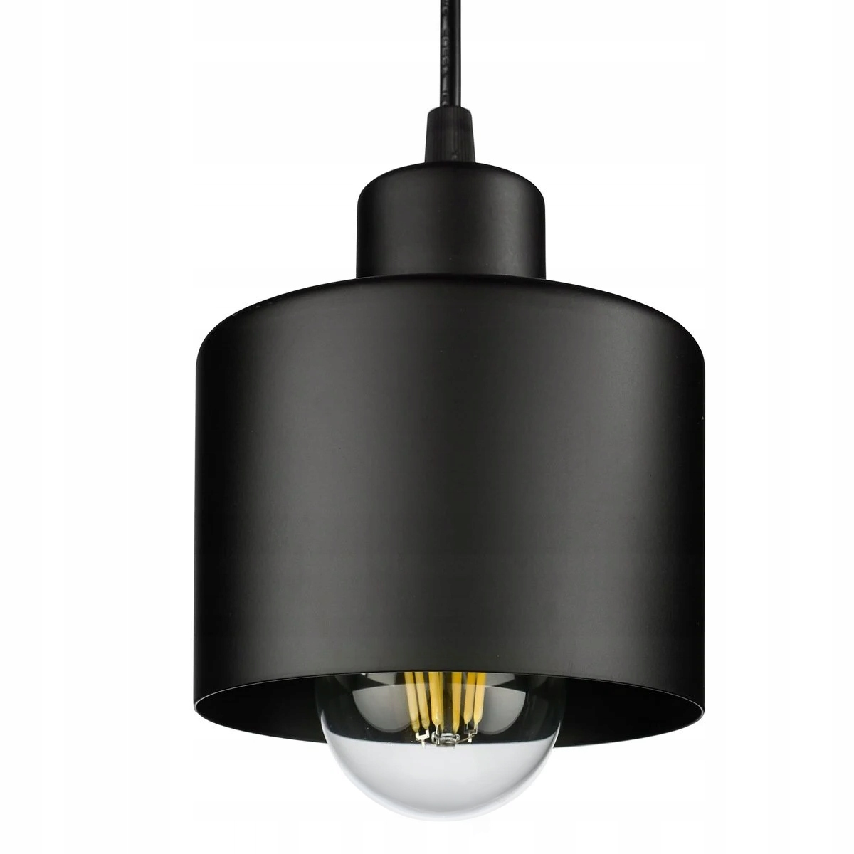Lampa wisząca sufitowa czarna 3x E27 nowoczesna loft żyrandol drewno dąb 12 Lampa wisząca sufitowa czarna 3x E27 nowoczesna loft żyrandol drewno dąb - obrazek 12