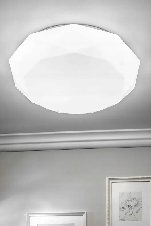 Lampa plafon łazienkowy sufitowy duży LED 48w IP54 kształt diament biały 8 Lampa plafon łazienkowy sufitowy duży LED 48w IP54 kształt diament biały - obrazek 8