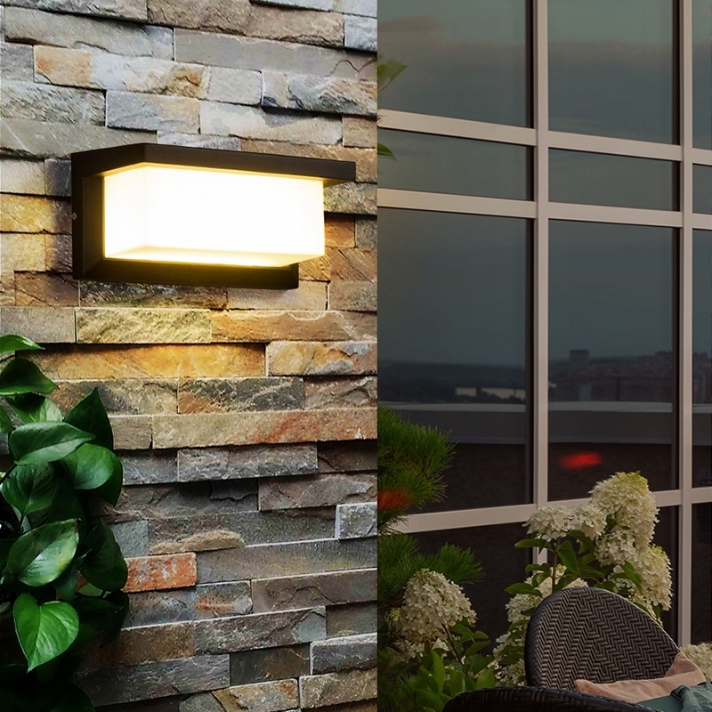 Kinkiet ścienny elewacyjny lampa ogrodowa zewnetrzna E27 aluminium czarna 6 Kinkiet ścienny elewacyjny lampa ogrodowa zewnetrzna E27 aluminium czarna - obrazek 6