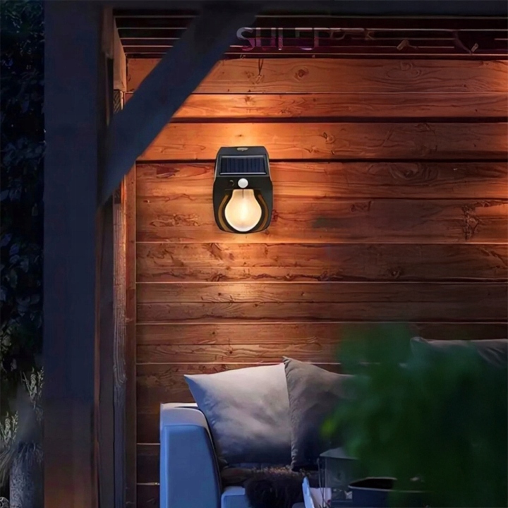 Lampa ogrodowa solarna kinkiet elewacyjny ścienny 1w LED z czujnikiem PIR 11 Lampa ogrodowa solarna kinkiet elewacyjny ścienny 1w LED z czujnikiem PIR - obrazek 11