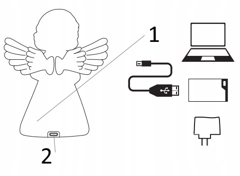 Pamiątka pierwszej komunii świętej lampka nocna LED RGB aniołek chrzest 6 Pamiątka pierwszej komunii świętej lampka nocna LED RGB aniołek chrzest - obrazek 6
