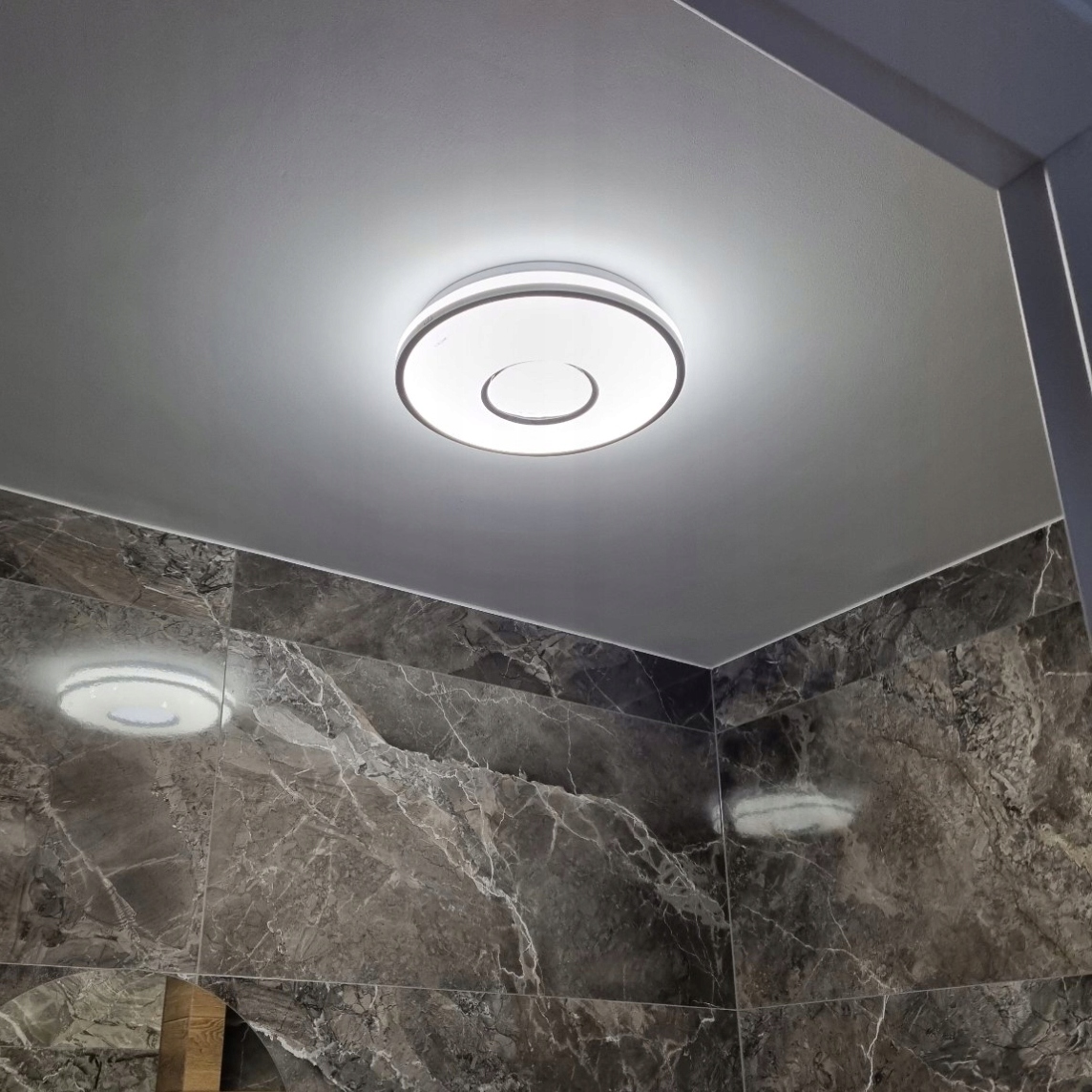 Lampa do łazienki LED plafon łazienkowy dekoracyjny LED 24w IP44 glamour 8 Lampa do łazienki LED plafon łazienkowy dekoracyjny LED 24w IP44 glamour - obrazek 8