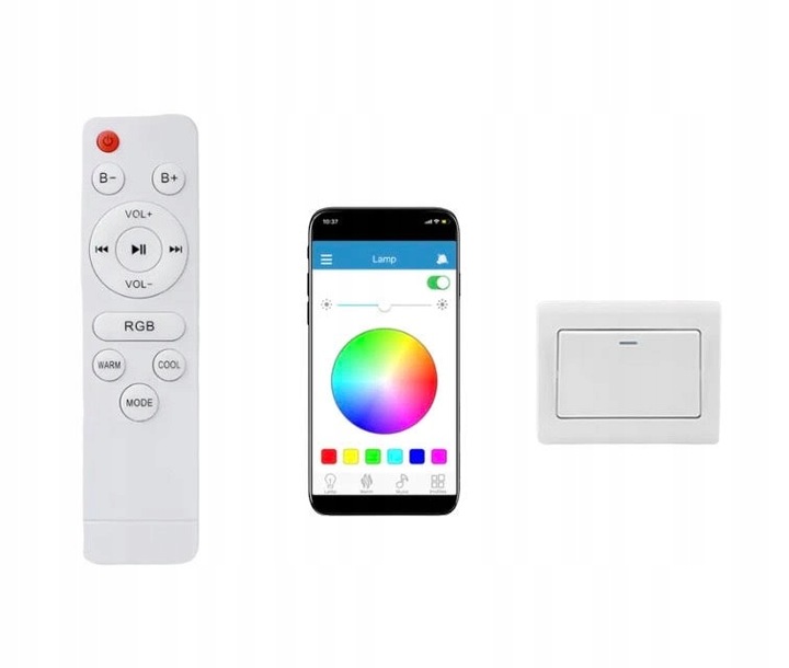 Lampa sufitowa RGB z głośnikiem bluetooth LED 60w z pilotem aplikacja app 6 Lampa sufitowa RGB z głośnikiem bluetooth LED 60w z pilotem aplikacja app - obrazek 6