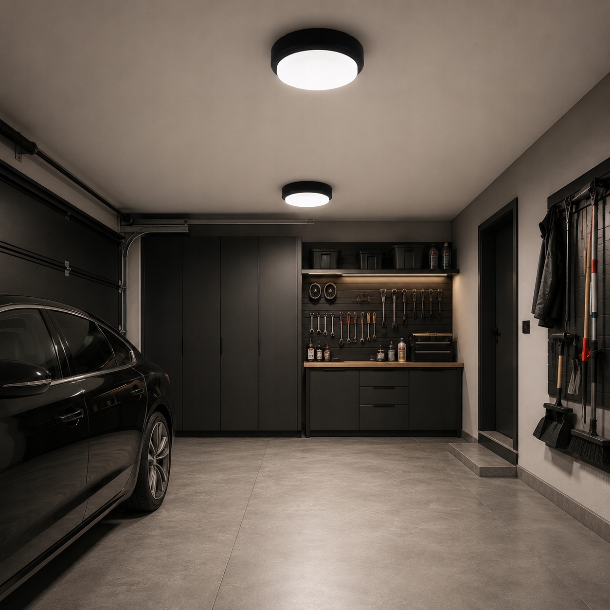 Lampa zewnętrzna sufitowa plafon łazienkowy LED 8w 12w 18w IP65 CCT czarna 12 Lampa zewnętrzna sufitowa plafon łazienkowy LED 8w 12w 18w IP65 CCT czarna - obrazek 12