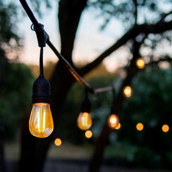 Girlanda ogrodowa zewnętrzna 20m łańcuch 230v żarówki LED 40 x E27 1w 2700k 9 Girlanda ogrodowa zewnętrzna 20m łańcuch 230v żarówki LED 40 x E27 1w 2700k - obrazek 9