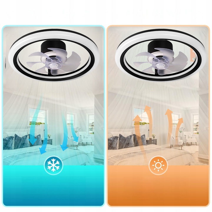 Wentylator wiatrak sufitowy domowy lampa LED 45w CCT pilot aplikacja pamięć 6 Wentylator wiatrak sufitowy domowy lampa LED 45w CCT pilot aplikacja pamięć - obrazek 6