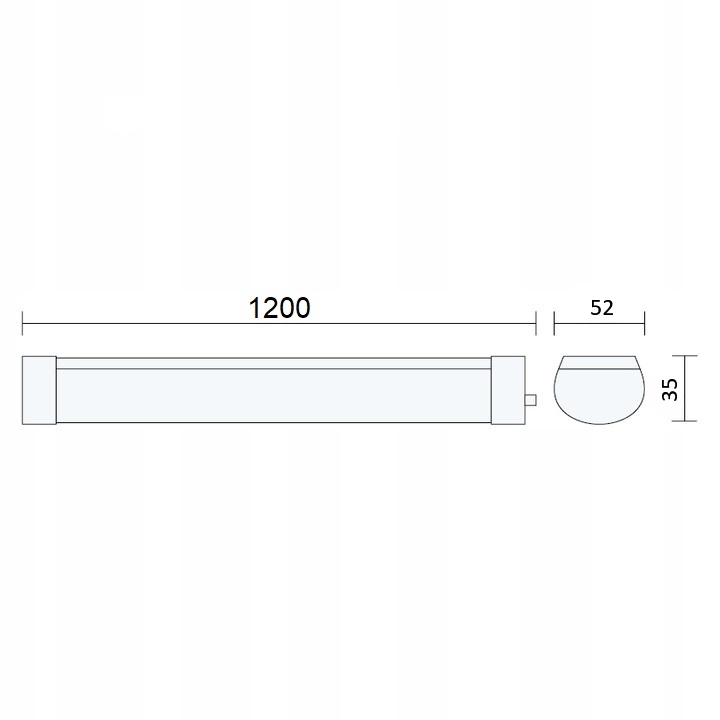 Lampa LED warsztatowa biała 120cm hermetyczna panel oprawa 36w IP65 zimna 5 Lampa LED warsztatowa biała 120cm hermetyczna panel oprawa 36w IP65 zimna - obrazek 5