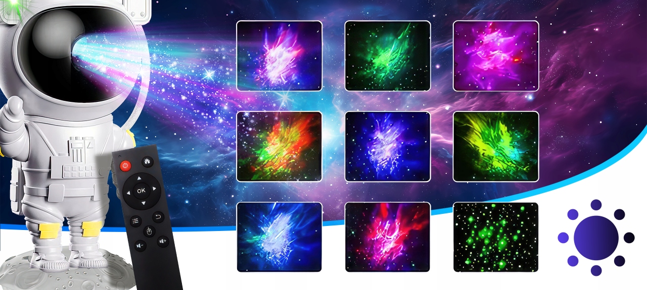 Lampka nocna projektor gwiazd LED dla dzieci astronauta lampka nocna duża 6 Lampka nocna projektor gwiazd LED dla dzieci astronauta lampka nocna duża - obrazek 6