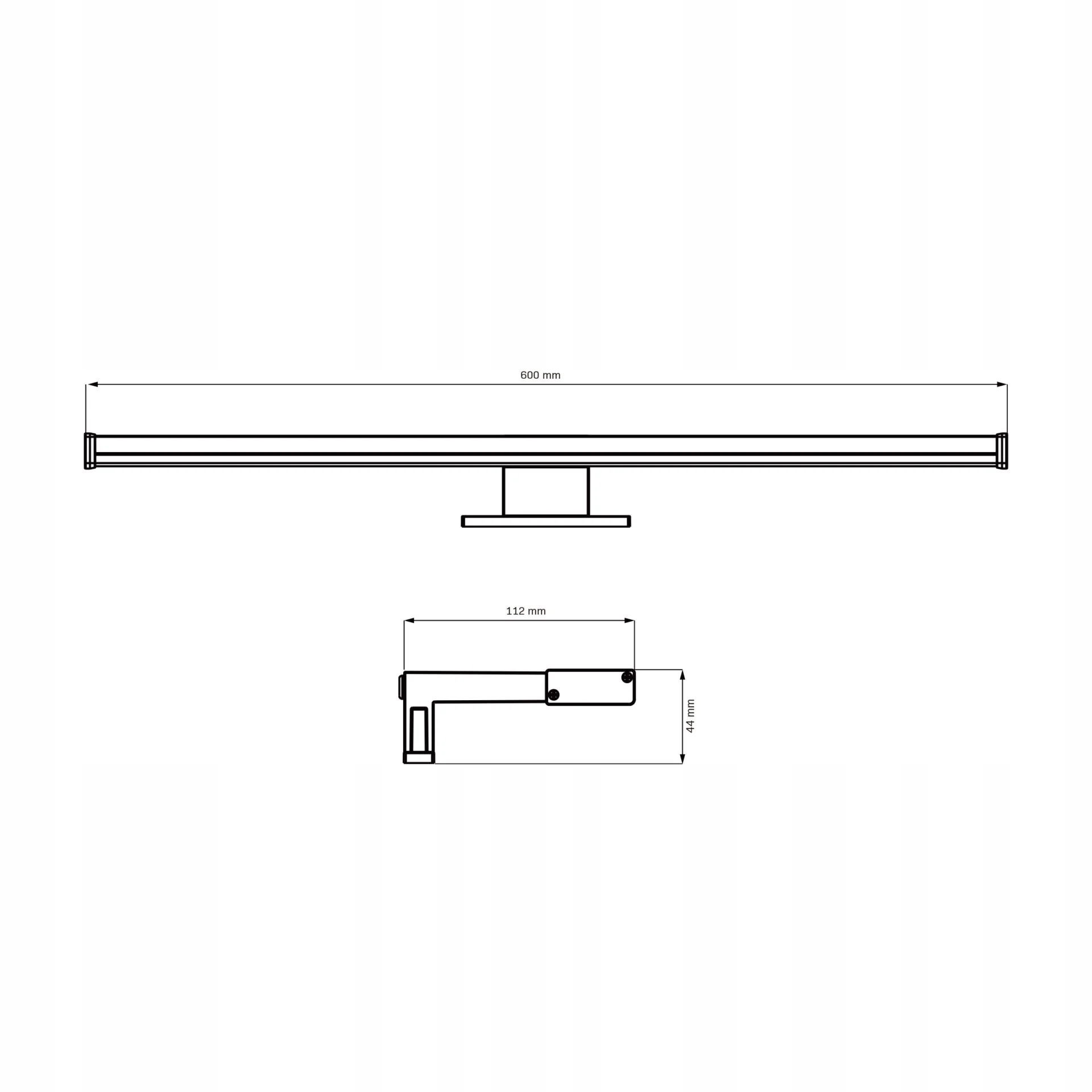 Kinkiet łazienkowy chrom 3w1 LED 12w 60cm IP44 na lustro szafkę lub ścianę 5 Kinkiet łazienkowy chrom 3w1 LED 12w 60cm IP44 na lustro szafkę lub ścianę - obrazek 5