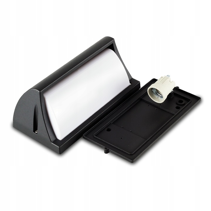 Lampa elewacyjna czarna zewnętrzna kinkiet zewnętrzny aluminium E27 IP54 7 Lampa elewacyjna czarna zewnętrzna kinkiet zewnętrzny aluminium E27 IP54 - obrazek 7