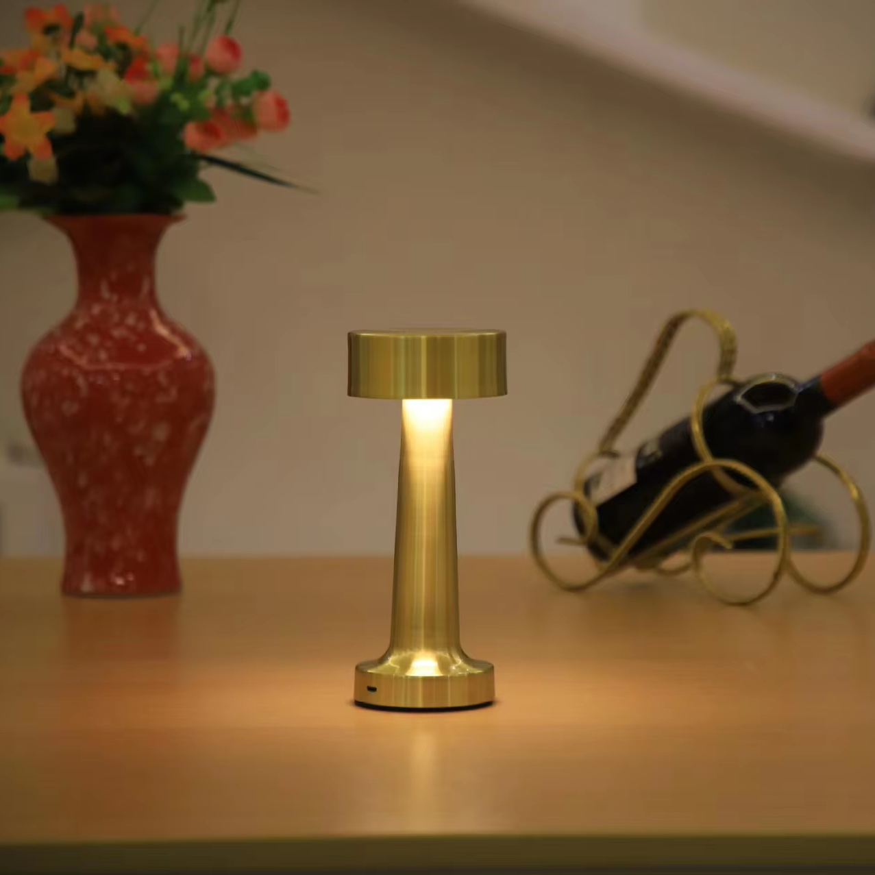 Lampka stołowa LED złota CCT ściemnianie dotykowa dekoracyjna nowoczesna 13 Lampka stołowa LED złota CCT ściemnianie dotykowa dekoracyjna nowoczesna - obrazek 13