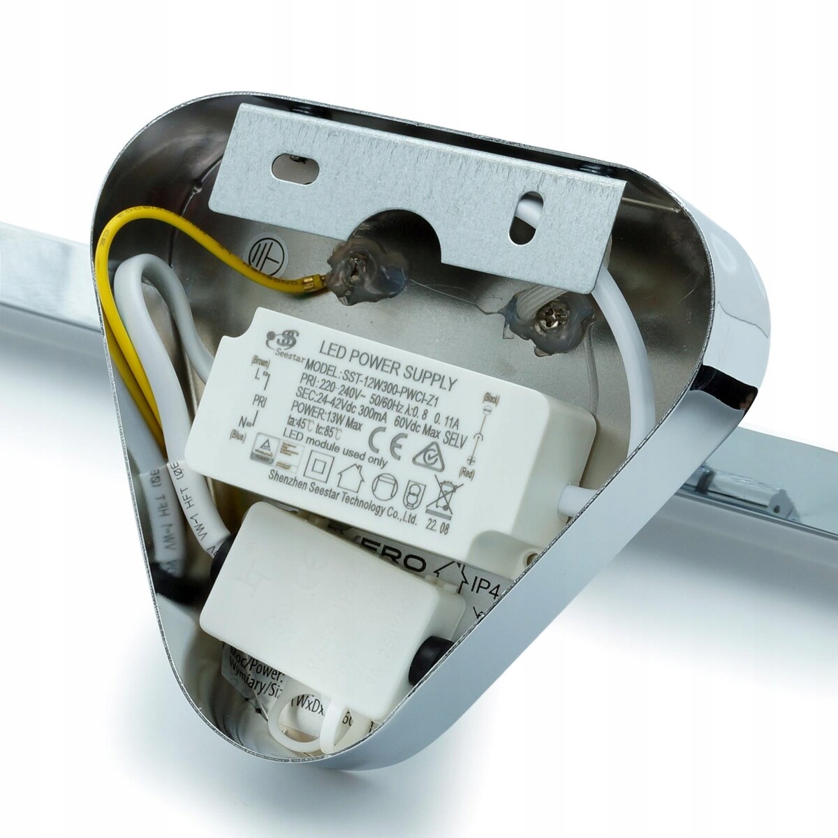 Kinkiet łazienkowy lampa nad lustro kinkiet LED 12w chrom IP44 10 Kinkiet łazienkowy lampa nad lustro kinkiet LED 12w chrom IP44 - obrazek 10