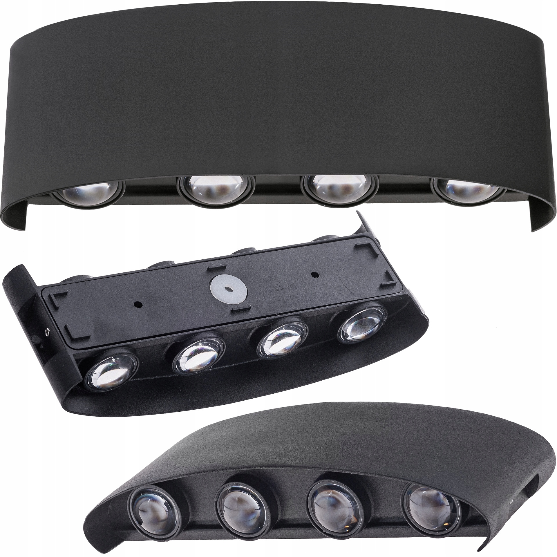 Lampa elewacyjna kinkiet zewnetrzny czarny gora dół 8w IP65 5 Lampa elewacyjna kinkiet zewnetrzny czarny gora dół 8w IP65 - obrazek 5