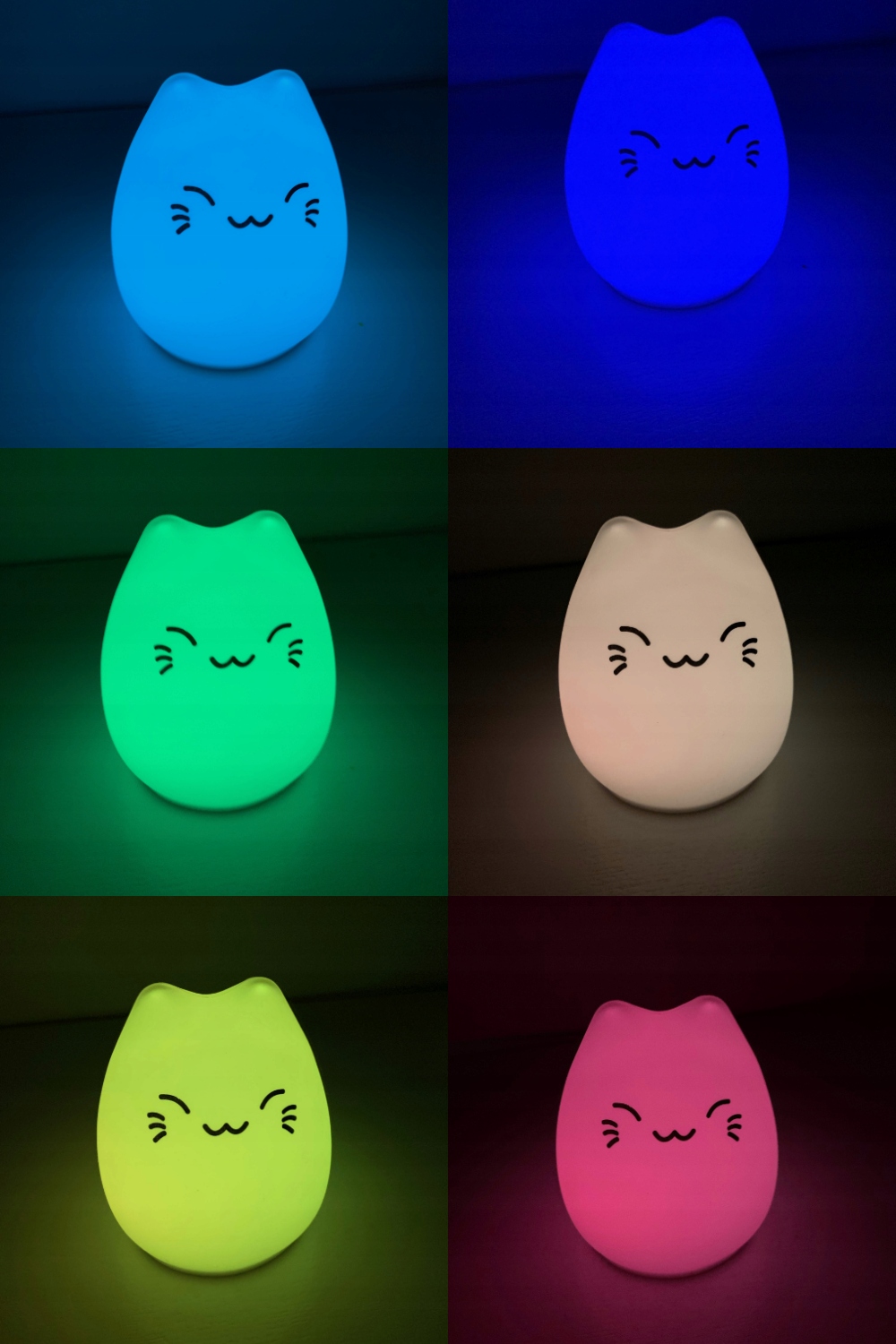 Lampka nocna biurkowa stołowa dla dzieci LED 0.4w silikonowy kotek 5 Lampka nocna biurkowa stołowa dla dzieci LED 0.4w silikonowy kotek - obrazek 5