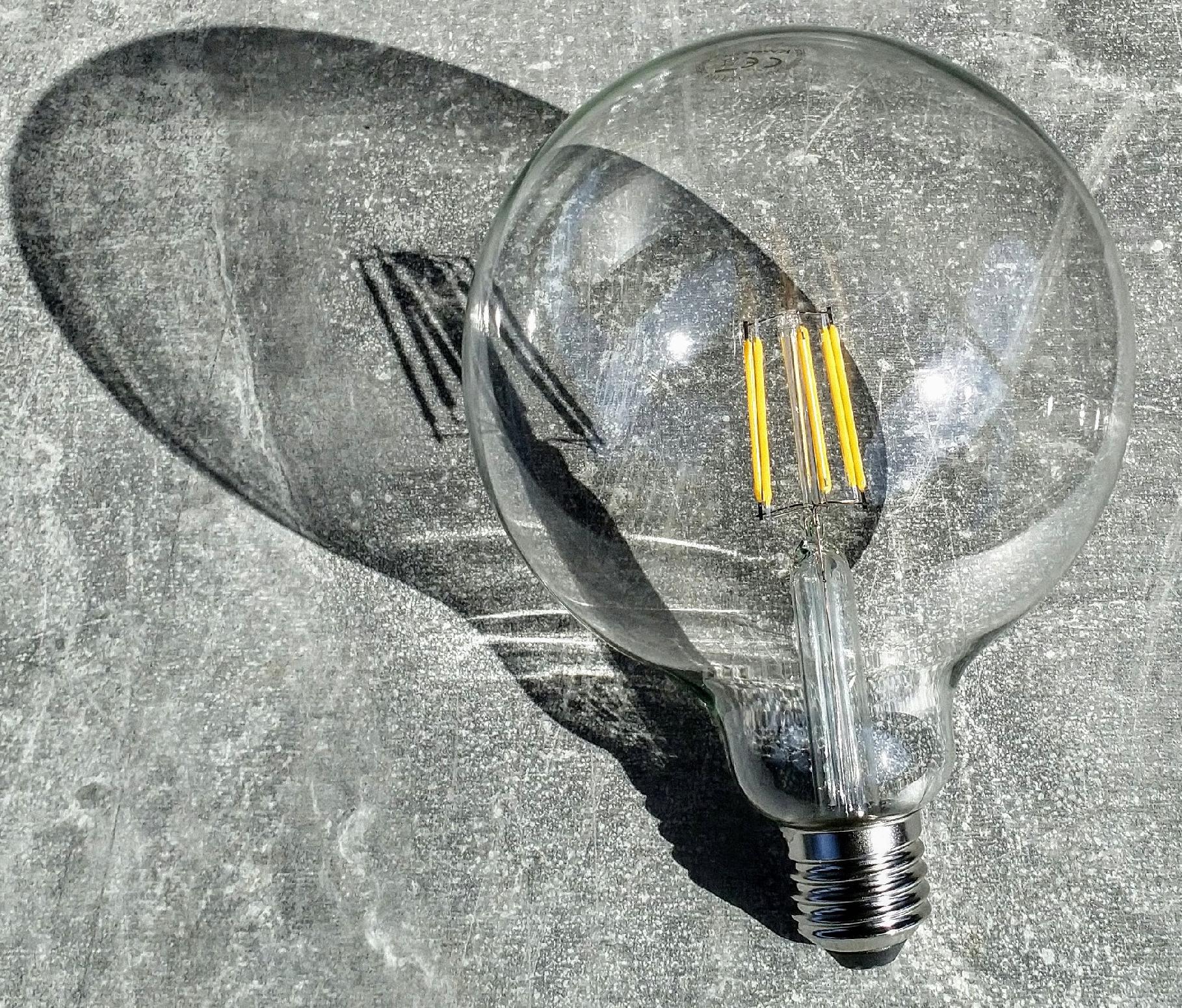 Duża żarówka filament LED edison 12w E27 g125 barwa biała ciepła 2700k 11 Duża żarówka filament LED edison 12w E27 g125 barwa biała ciepła 2700k - obrazek 11