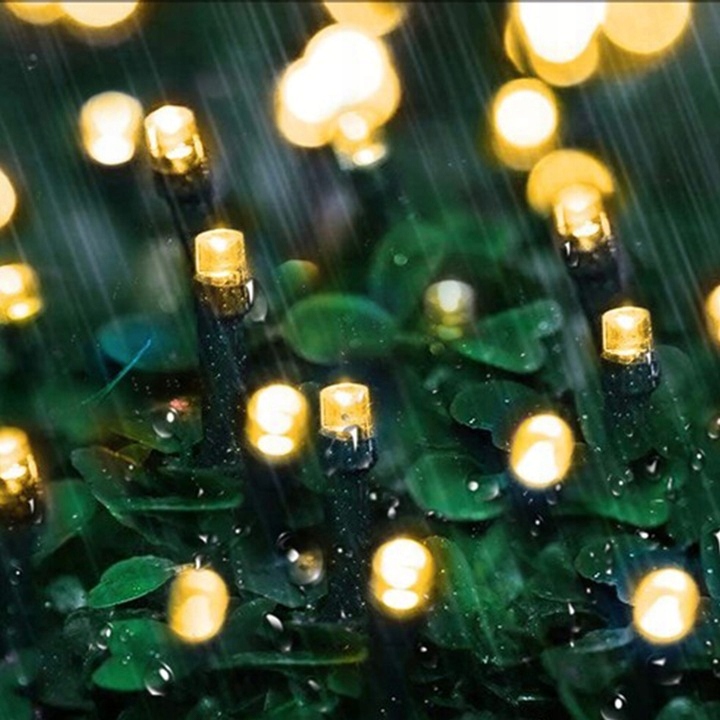 Girlanda solarna lampki solarne ogrodowe łańcuch świetlny na balkon 100 LED 7 Girlanda solarna lampki solarne ogrodowe łańcuch świetlny na balkon 100 LED - obrazek 7