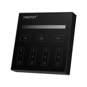 Dotykowy panel  naścienny MONO 4-strefy czarny