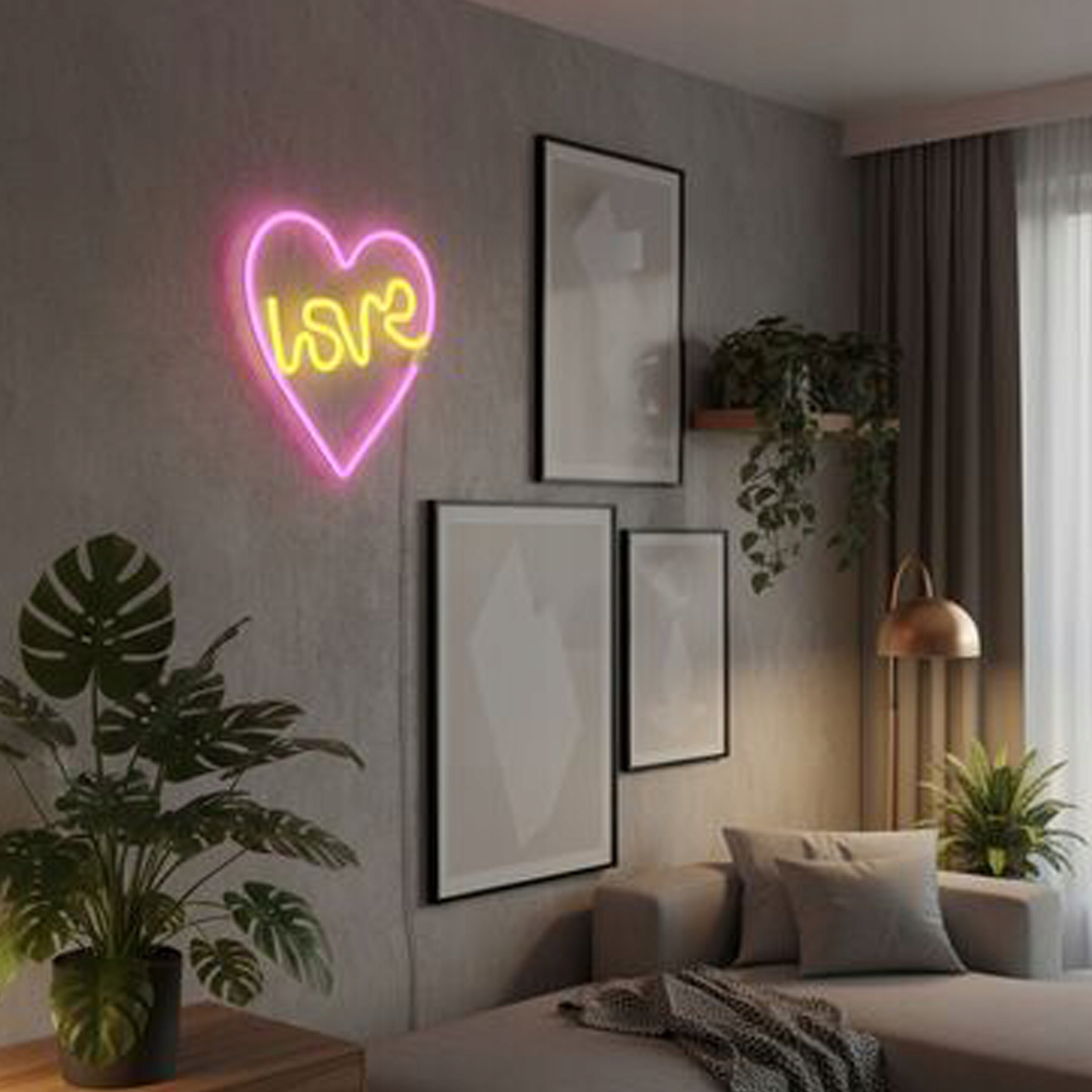 Lampka nocna neon pokój dziecięcy serce love LED ślub dekoracja usb baterie 9 Lampka nocna neon pokój dziecięcy serce love LED ślub dekoracja usb baterie - obrazek 9