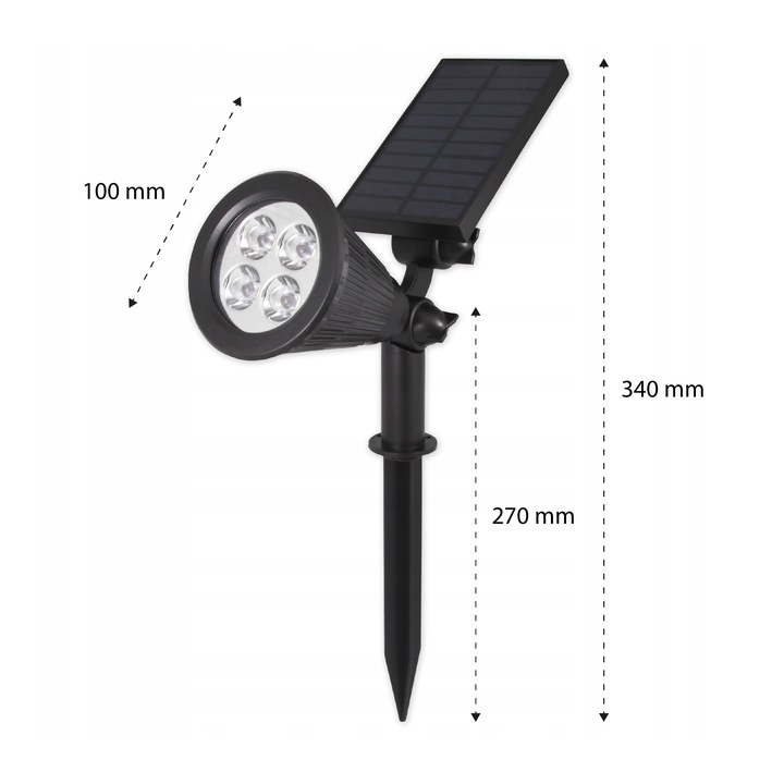 Naświetlacz ogrodowy RGB reflektor lampa solarna LED wbijany szpikulec 8 Naświetlacz ogrodowy RGB reflektor lampa solarna LED wbijany szpikulec - obrazek 8