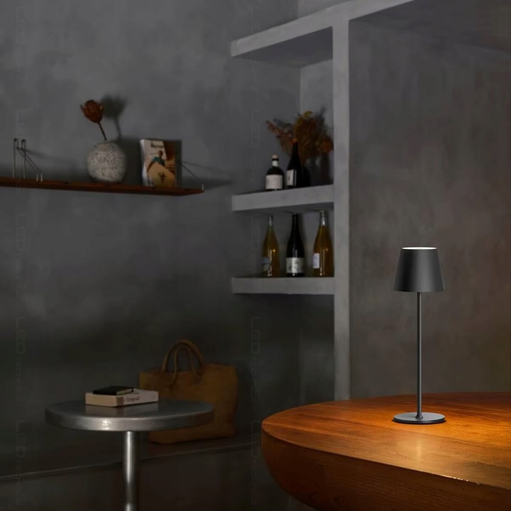 Lampka stołowa LED 3w zewnetrzna na taras balkon ozdobna IP44 czarna CCT 8 Lampka stołowa LED 3w zewnetrzna na taras balkon ozdobna IP44 czarna CCT - obrazek 8