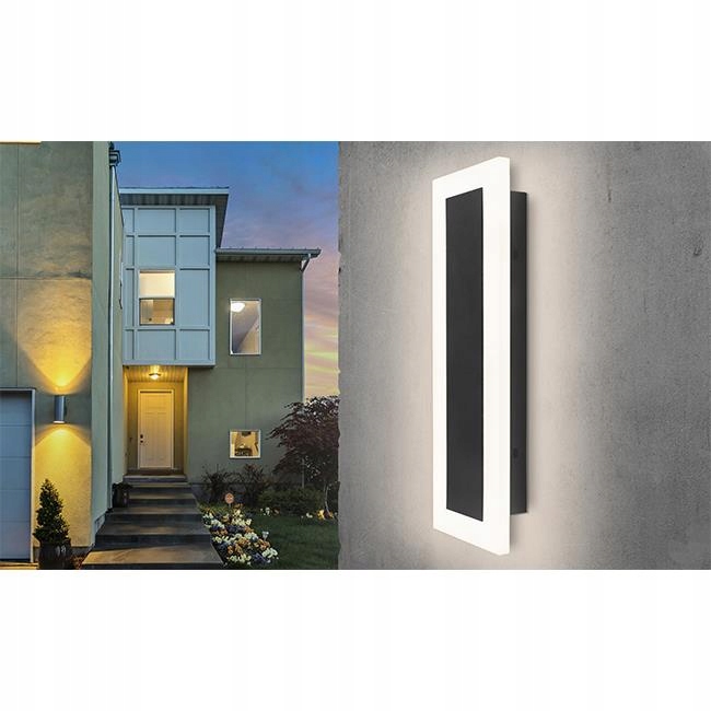 Kinkiet lampa elewacyjna LED oprawa architektoniczna 30cm 9w czarna 5 Kinkiet lampa elewacyjna LED oprawa architektoniczna 30cm 9w czarna - obrazek 5