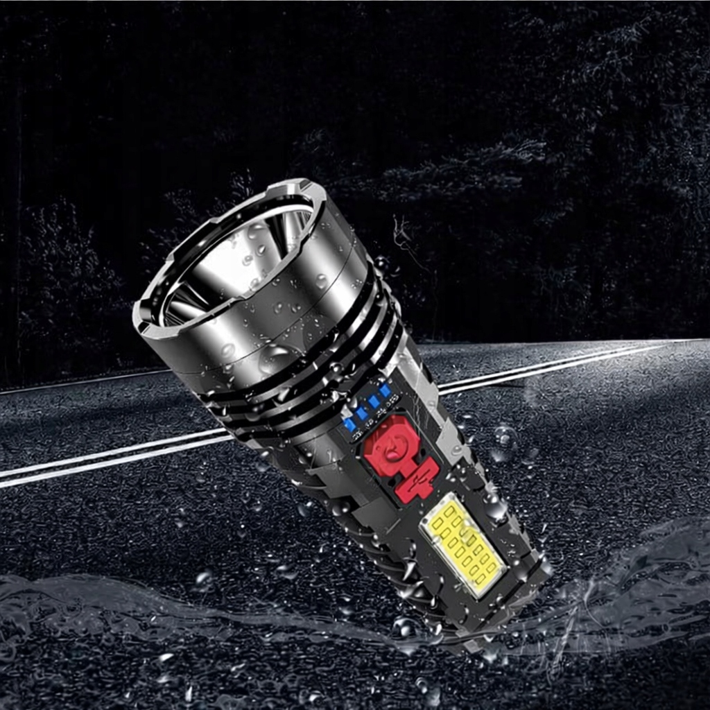 Latarka taktyczna wojskowa usb akumulatorowa wskaźnik baterii LED osl + COB 10 Latarka taktyczna wojskowa usb akumulatorowa wskaźnik baterii LED osl + COB - obrazek 10