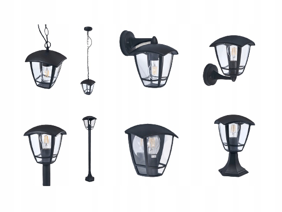 Lampa ogrodowa zewnetrzna słupek oświetleniowy E27 lampion 30cm 8 Lampa ogrodowa zewnetrzna słupek oświetleniowy E27 lampion 30cm - obrazek 8