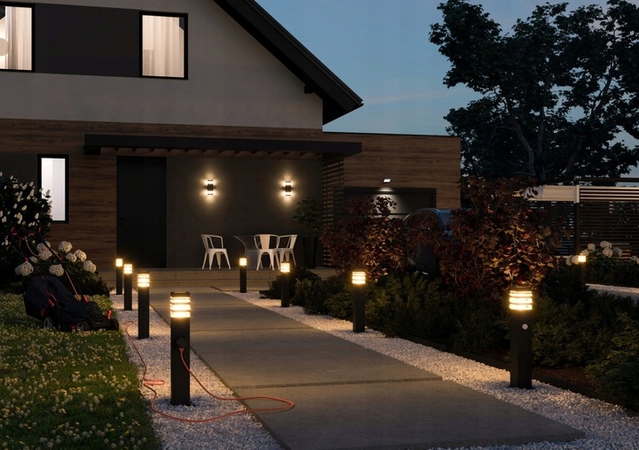 Lampa ogrodowa słupek z gniazdem 230v LED E27 60cm z gniazdem aluminium 11 Lampa ogrodowa słupek z gniazdem 230v LED E27 60cm z gniazdem aluminium - obrazek 11