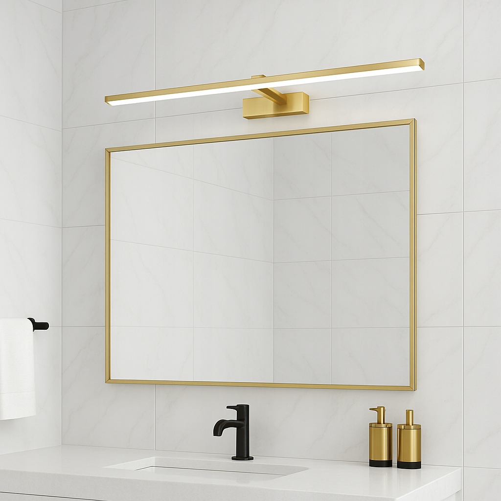Kinkiet łazienkowy lampa nad lustro do łazienki LED 12w złoty IP44 60 cm 5 Kinkiet łazienkowy lampa nad lustro do łazienki LED 12w złoty IP44 60 cm - obrazek 5