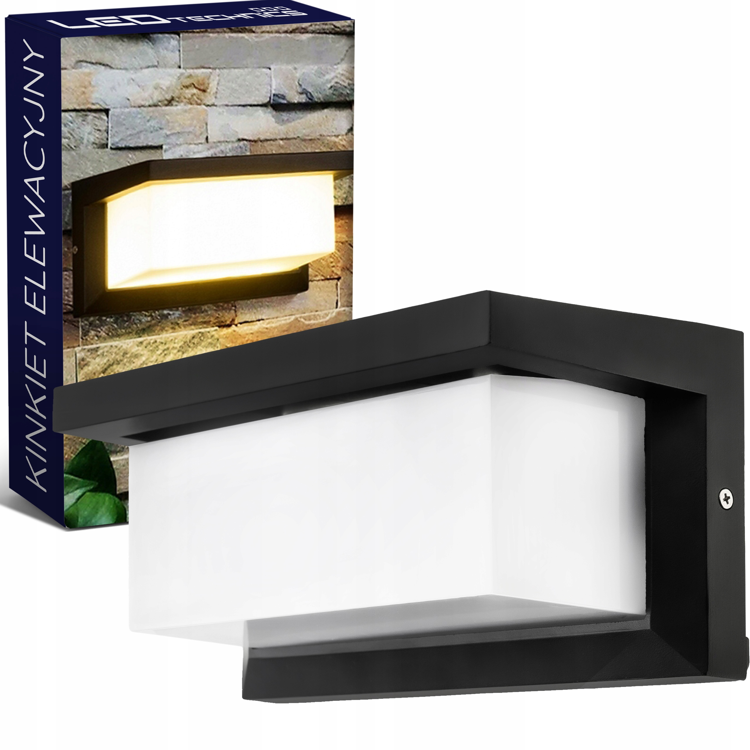Kinkiet ścienny elewacyjny lampa ogrodowa zewnetrzna E27 aluminium czarna 7 Kinkiet ścienny elewacyjny lampa ogrodowa zewnetrzna E27 aluminium czarna - obrazek 7