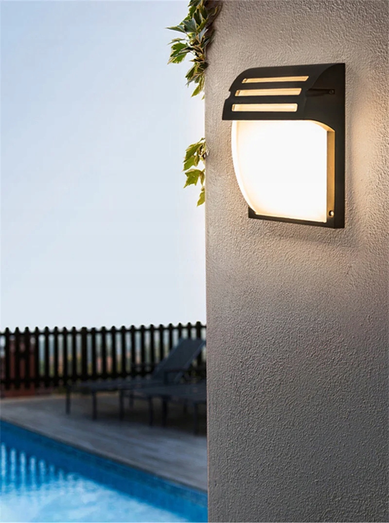 Lampa elewacyjny zewnętrzna oprawa ścienna ogrodowa E27 aluminum + szkło 7 Lampa elewacyjny zewnętrzna oprawa ścienna ogrodowa E27 aluminum + szkło - obrazek 7