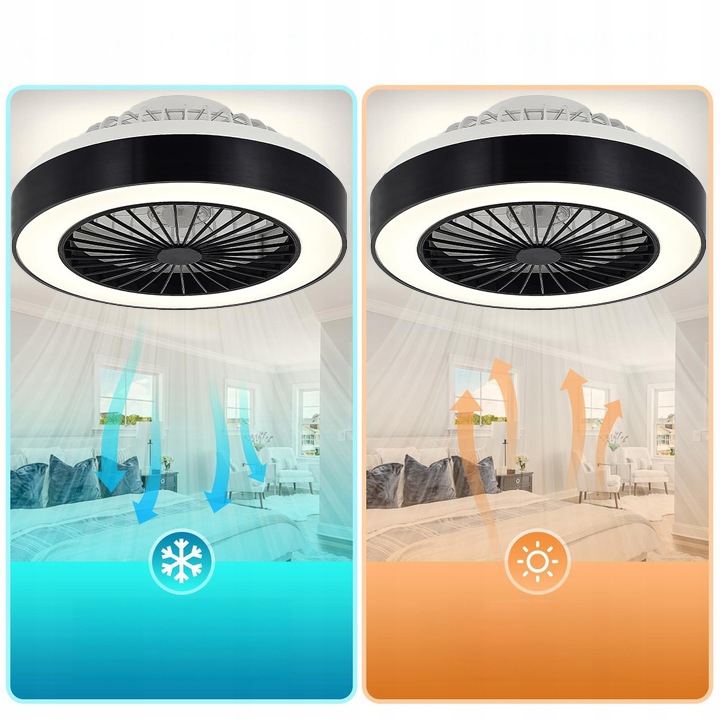 Wentylator wiatrak sufitowy lampa LED 36w+15w CCT pilot aplikacja pamięć 6 Wentylator wiatrak sufitowy lampa LED 36w+15w CCT pilot aplikacja pamięć - obrazek 6