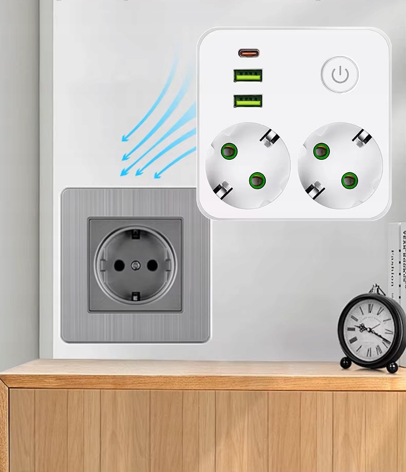 Rozgałęźnik rozdzielacz złodziejka 2 gniazda 230v + 2 x usb a + 1 x usb c 5 Rozgałęźnik rozdzielacz złodziejka 2 gniazda 230v + 2 x usb a + 1 x usb c - obrazek 5