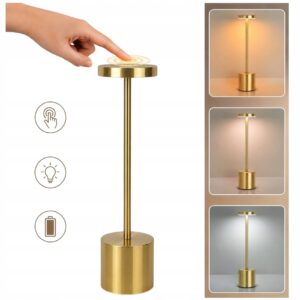 Lampka stołowa restauracyjna złota CCT 1
